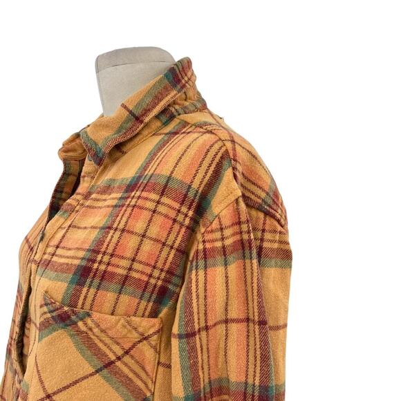 Free People We‎ The Free Kalli Plaid Buttondown Shirt Flannel Tunic Top Small - Picture 8 of 16